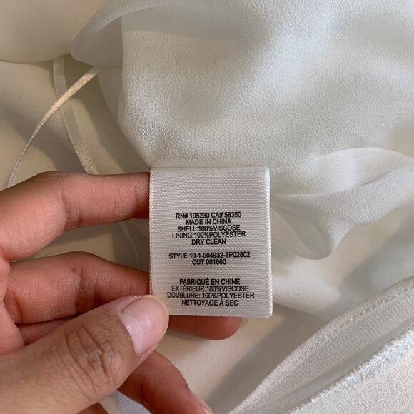 Joie Tank Top Womens XS Extra Small White Fabric Round Button Lined Camisoles - Picture 9 of 11